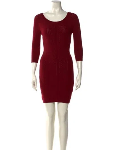 Pre-owned Rebecca Minkoff Scoop Neck Mini Dress In Red