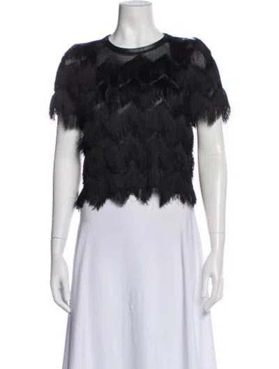 Pre-owned Rebecca Minkoff Scoop Neck Sweater In Black