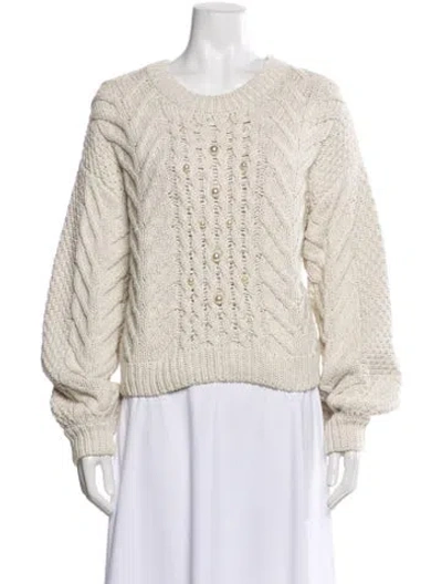 Pre-owned Rebecca Minkoff Scoop Neck Sweater In Neutral