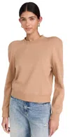 Rebecca Minkoff Sculpted Sweatshirt Oat In Oat