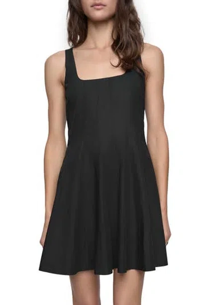 Rebecca Minkoff Selena Seamed Dress In True Black