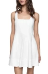Rebecca Minkoff Selena Seamed Dress In Bright White