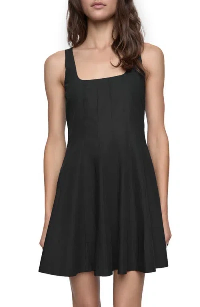 Rebecca Minkoff Selena Seamed Dress In True Black