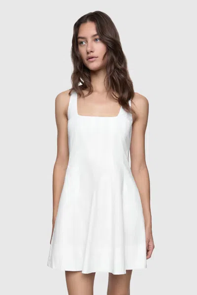 Rebecca Minkoff Selena Seamed Dress In Bright White