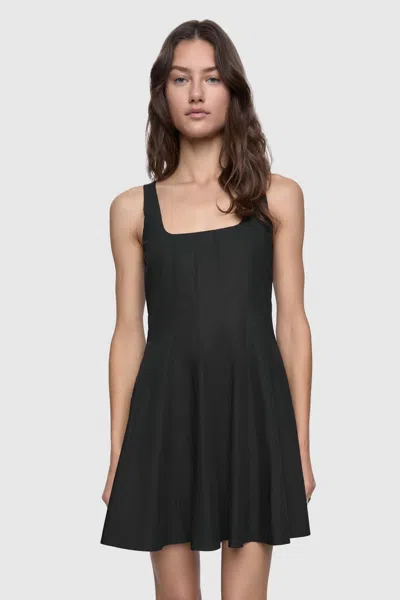 Rebecca Minkoff Selena Seamed Dress In True Black