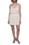 Rebecca Minkoff Serena Chain Strap Minidress In Chalk
