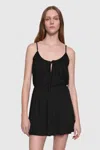 Rebecca Minkoff Serena Mini Tie Dress In True Black