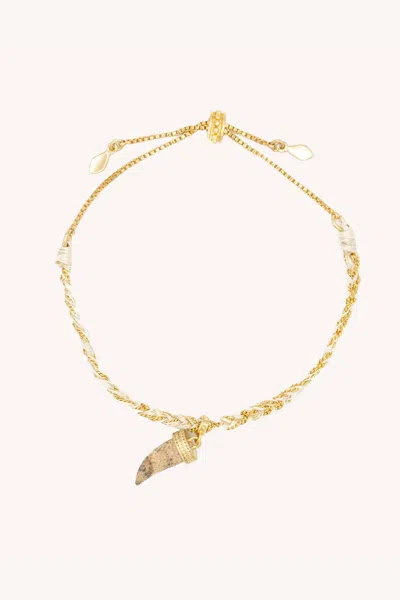 Rebecca Minkoff Shark Tooth Slider Bracelet In Gold