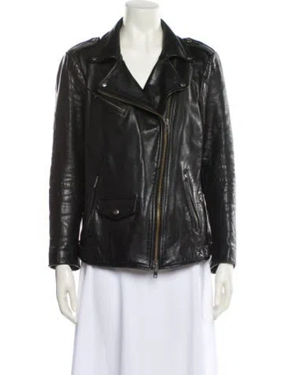 Pre-owned Rebecca Minkoff Shearling Fur Jacket In Black