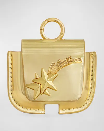 Rebecca Minkoff Shooting Star Metallic Airpods Case In Gold