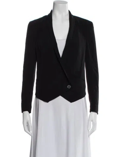 Pre-owned Rebecca Minkoff Silk Blazer In Black