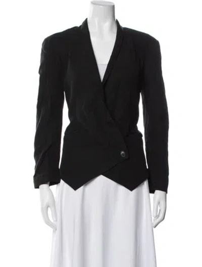 Pre-owned Rebecca Minkoff Silk Blazer In Black