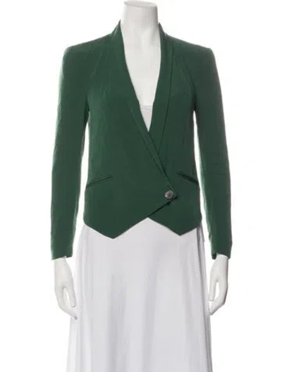 Pre-owned Rebecca Minkoff Silk Blazer In Green