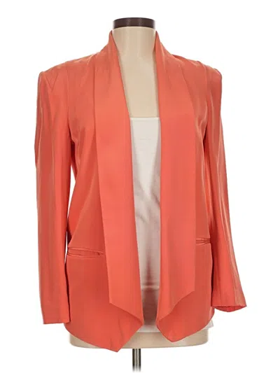 Pre-owned Rebecca Minkoff Silk Blazer Jacket In Orange