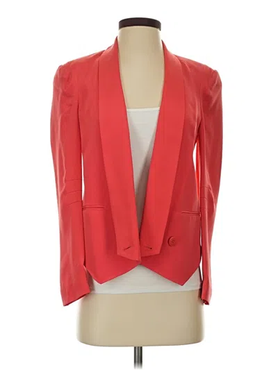 Pre-owned Rebecca Minkoff Silk Blazer Jacket In Pink
