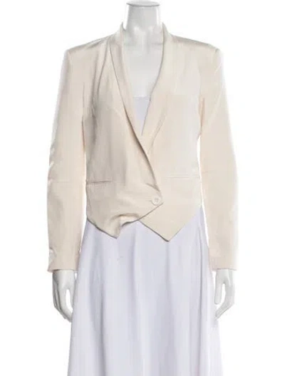 Pre-owned Rebecca Minkoff Silk Blazer In Neutrals