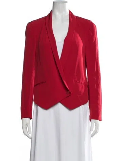 Pre-owned Rebecca Minkoff Silk Blazer In Red