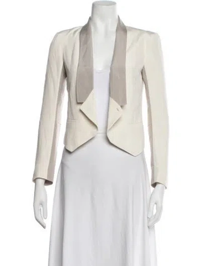 Pre-owned Rebecca Minkoff Silk Blazer In White