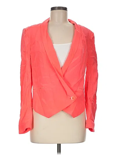 Pre-owned Rebecca Minkoff Silk Cardigan Sweater In Orange
