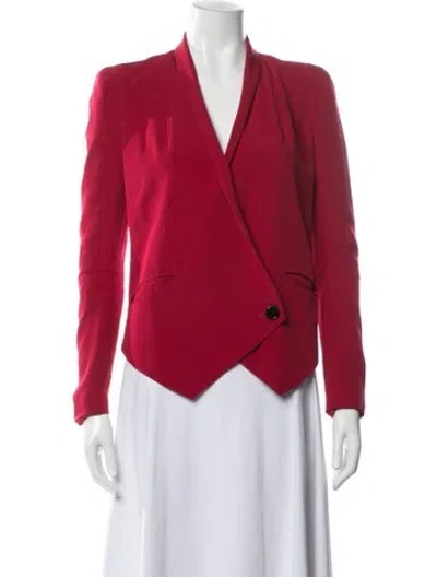 Pre-owned Rebecca Minkoff Silk Jacket In Red