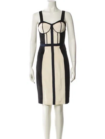 Pre-owned Rebecca Minkoff Silk Knee-length Dress In Black