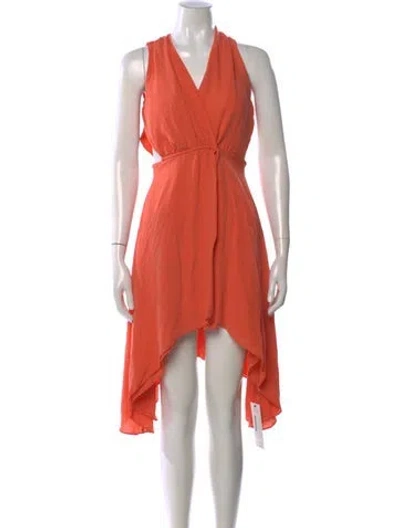 Pre-owned Rebecca Minkoff Silk Midi Length Dress In Orange