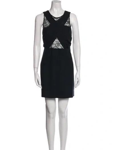 Pre-owned Rebecca Minkoff Silk Mini Dress In Black