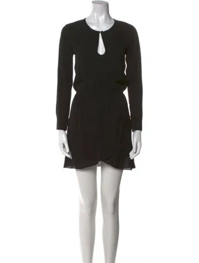 Pre-owned Rebecca Minkoff Silk Mini Dress In Black