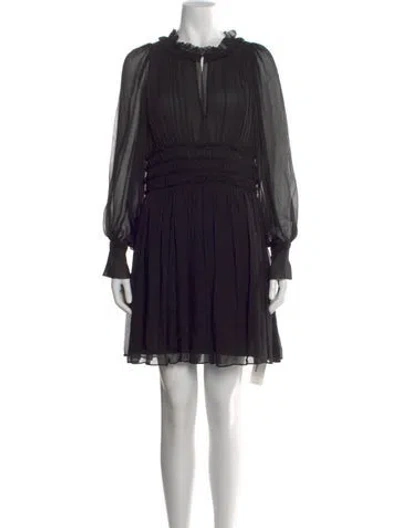 Pre-owned Rebecca Minkoff Silk Mini Dress In Black