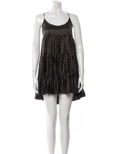 Pre-owned Rebecca Minkoff Silk Mini Dress In Black