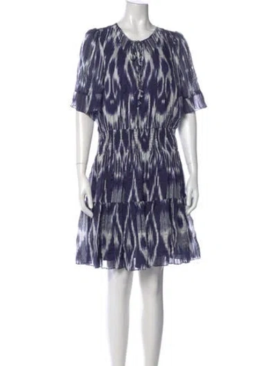 Pre-owned Rebecca Minkoff Silk Mini Dress In Blue