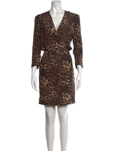 Pre-owned Rebecca Minkoff Silk Mini Dress In Brown