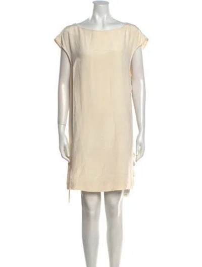 Pre-owned Rebecca Minkoff Silk Mini Dress In Neutral