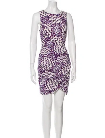 Pre-owned Rebecca Minkoff Silk Mini Dress In Neutral