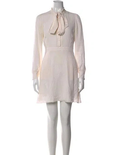 Pre-owned Rebecca Minkoff Silk Mini Dress In Neutral
