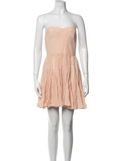 Pre-owned Rebecca Minkoff Silk Mini Dress In Neutrals