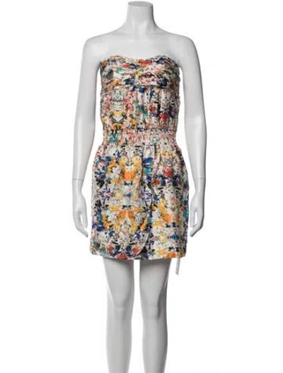 Pre-owned Rebecca Minkoff Silk Mini Dress In White