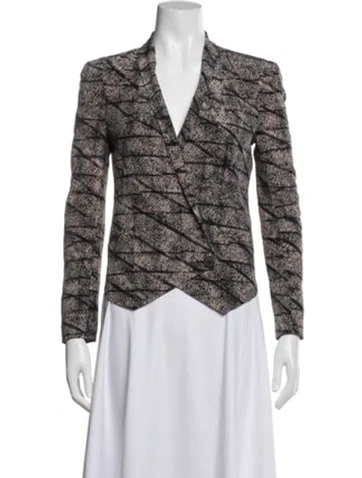Pre-owned Rebecca Minkoff Silk Patterned Jacket In Multi