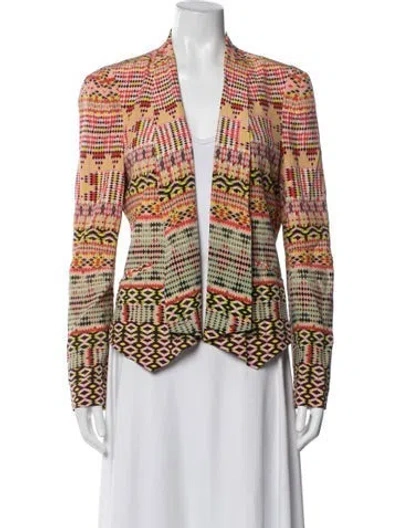 Pre-owned Rebecca Minkoff Silk Patterned Jacket In Multicolor