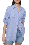 Rebecca Minkoff Skylar Stripe Poplin Button-up Shirt In Multi