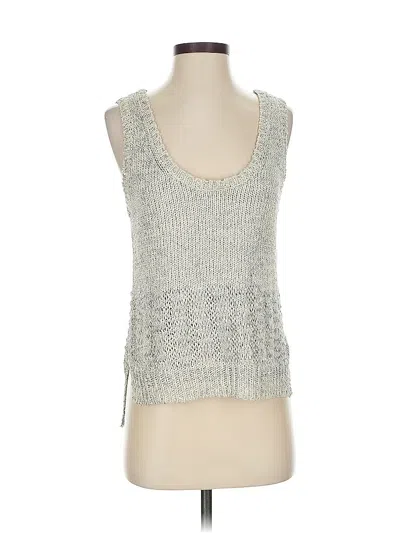 Pre-owned Rebecca Minkoff Sleeveless Top Silver Scoop Neck Tops