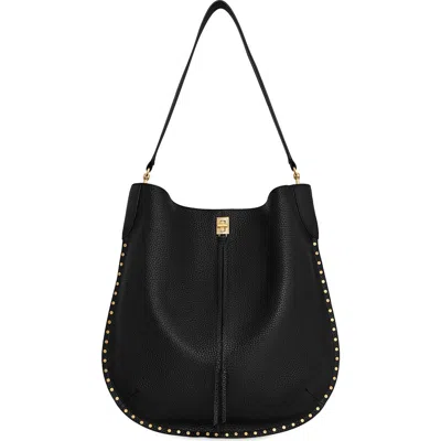 Rebecca Minkoff Slim Darren Leather Hobo Bag In Black