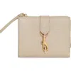 Rebecca Minkoff Slim Megan Leather Bifold Wallet In Stone