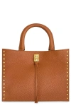 Rebecca Minkoff Small Darren Leather Tote In Caramello