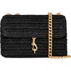 Rebecca Minkoff Small Edie Woven Convertible Crossbody Bag In Black