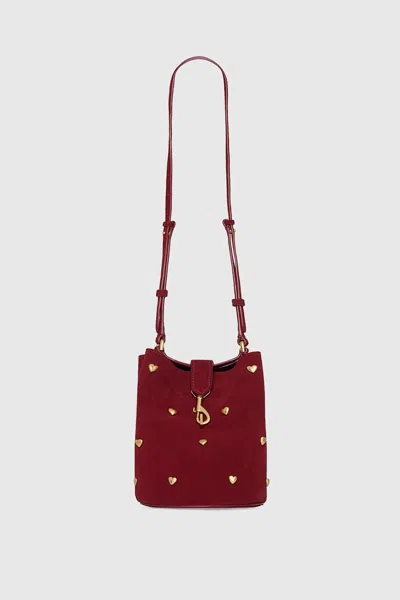 Rebecca Minkoff Small Heart Bucket Bag In Cayenne