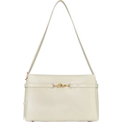 Rebecca Minkoff Small Insider Leather Shoulder Bag In Porcelain