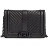 Rebecca Minkoff Small Love Leather Crossbody Bag In Black/black Hrdwr