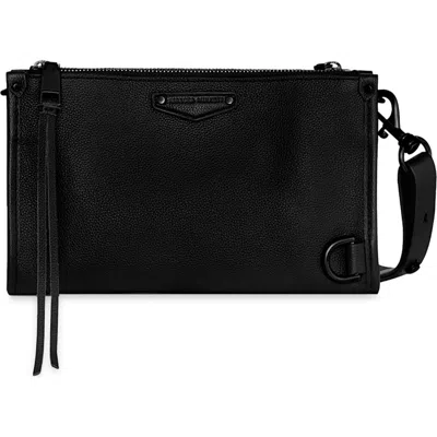 Rebecca Minkoff Small Mab Leather Crossbody Bag In Black