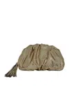 Rebecca Minkoff Small Ruched Gold Clutch In Brown